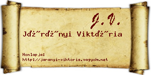Járányi Viktória névjegykártya
